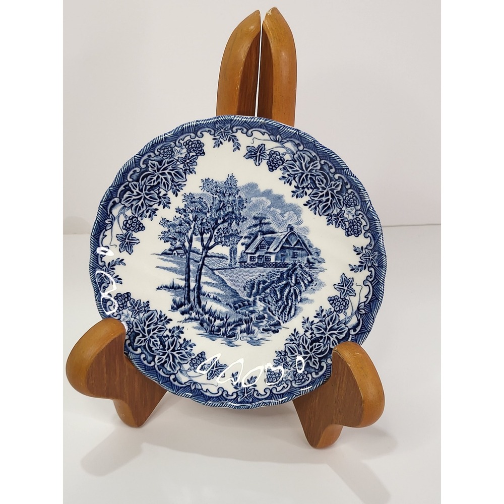 Churchill Blue Willow Saucer The Georgian Collection Made in England 5.5 inch